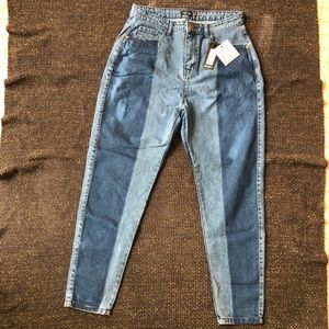 Two Tone Mom Jeans
